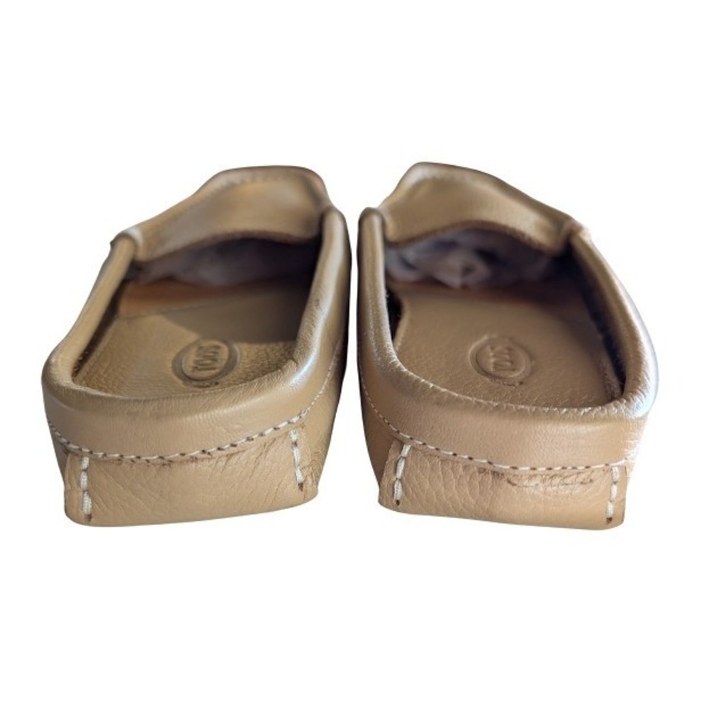 Tods Gommino Tan Pebbled Leather Mule Loafers Italian 3326-37 Womens 37 - Picture 3 of 9